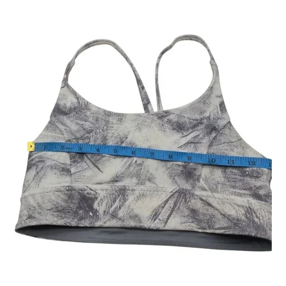 Lululemon Bra Women 8 Train Times Breeze by White Light Cast Gray Luxtreme Gym - Picture 3 of 5